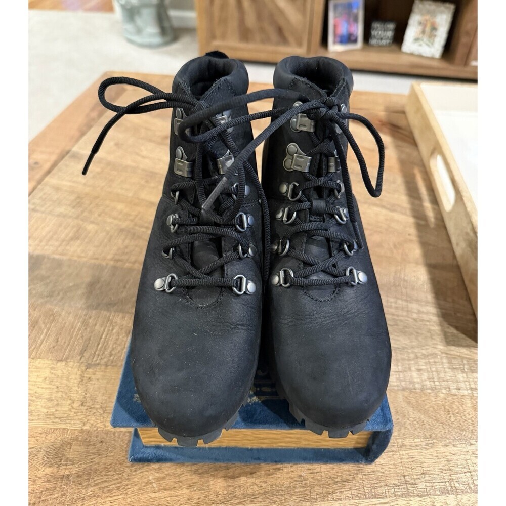 Merrell Black Wedge Hiking Boots Womens 7 Leather Lace Up J002494 Comfort - Picture 6 of 10